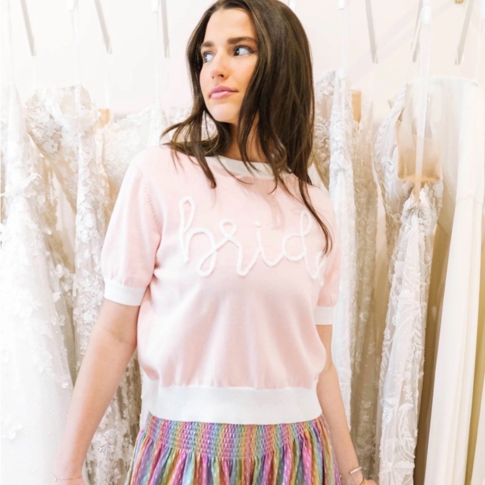 QUEEN OF SPARKLES Pink 'Bride' Sweater